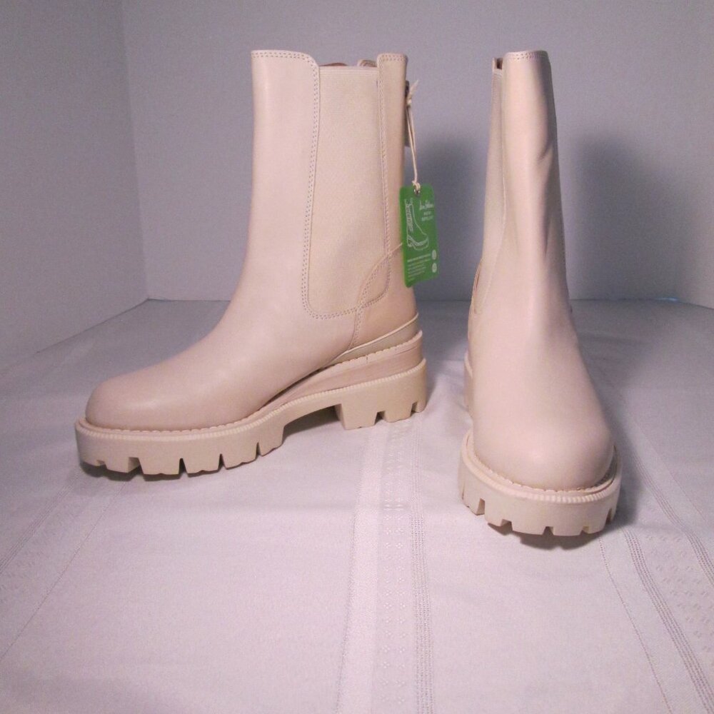 Sam Edelman Genia Chelsea Boots Ivory Leather Sz 6 - Picture 5 of 10
